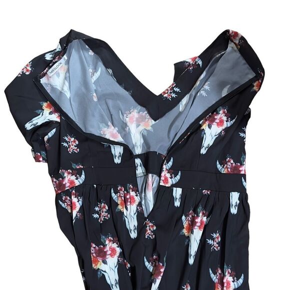 MISSLOOK Black Floral Maxi Dress Size 2XL - Picture 7 of 13